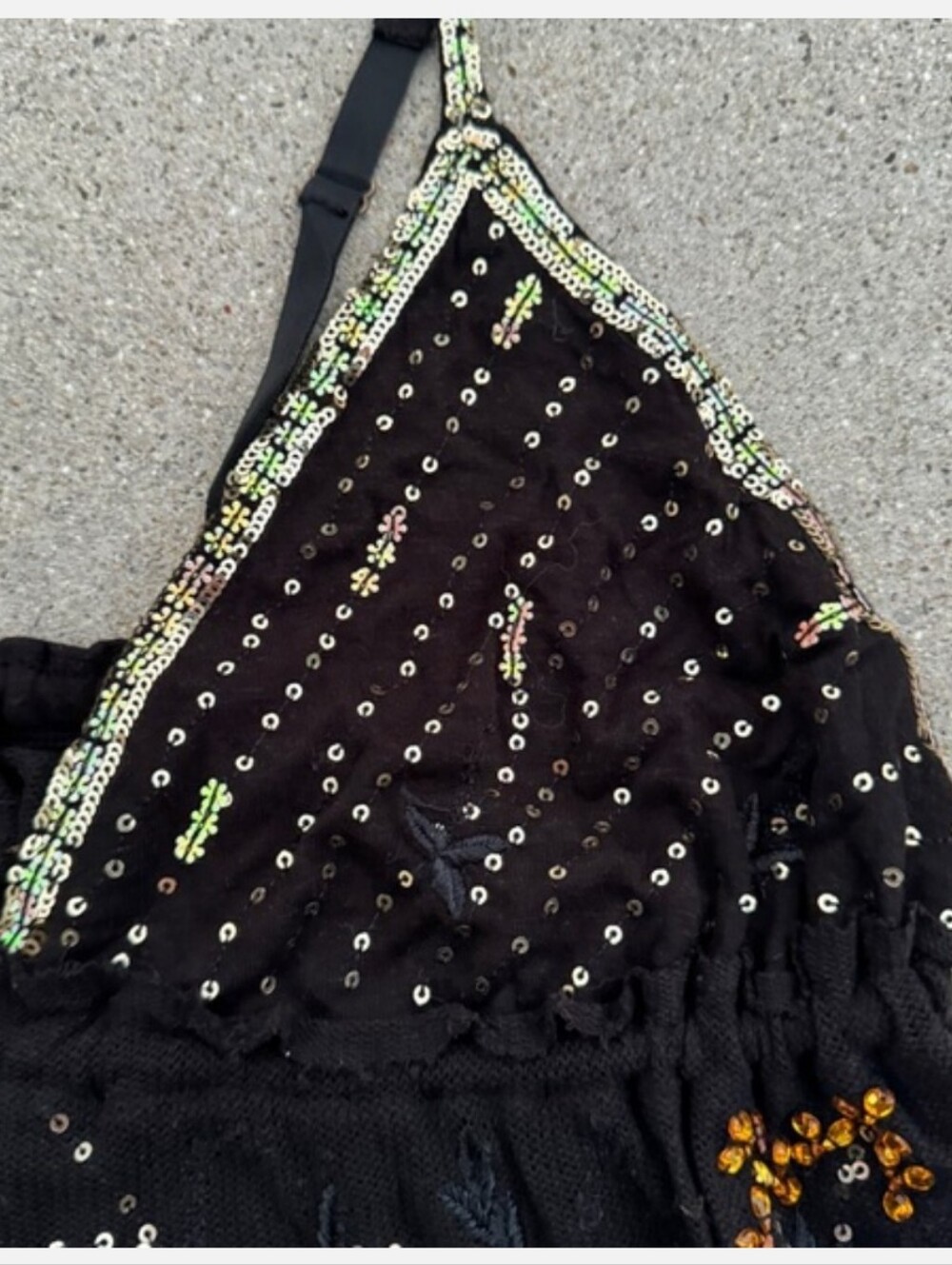 HTF Free People Dance Till Dawn Embroidered Sequin Top - Picture 6 of 16